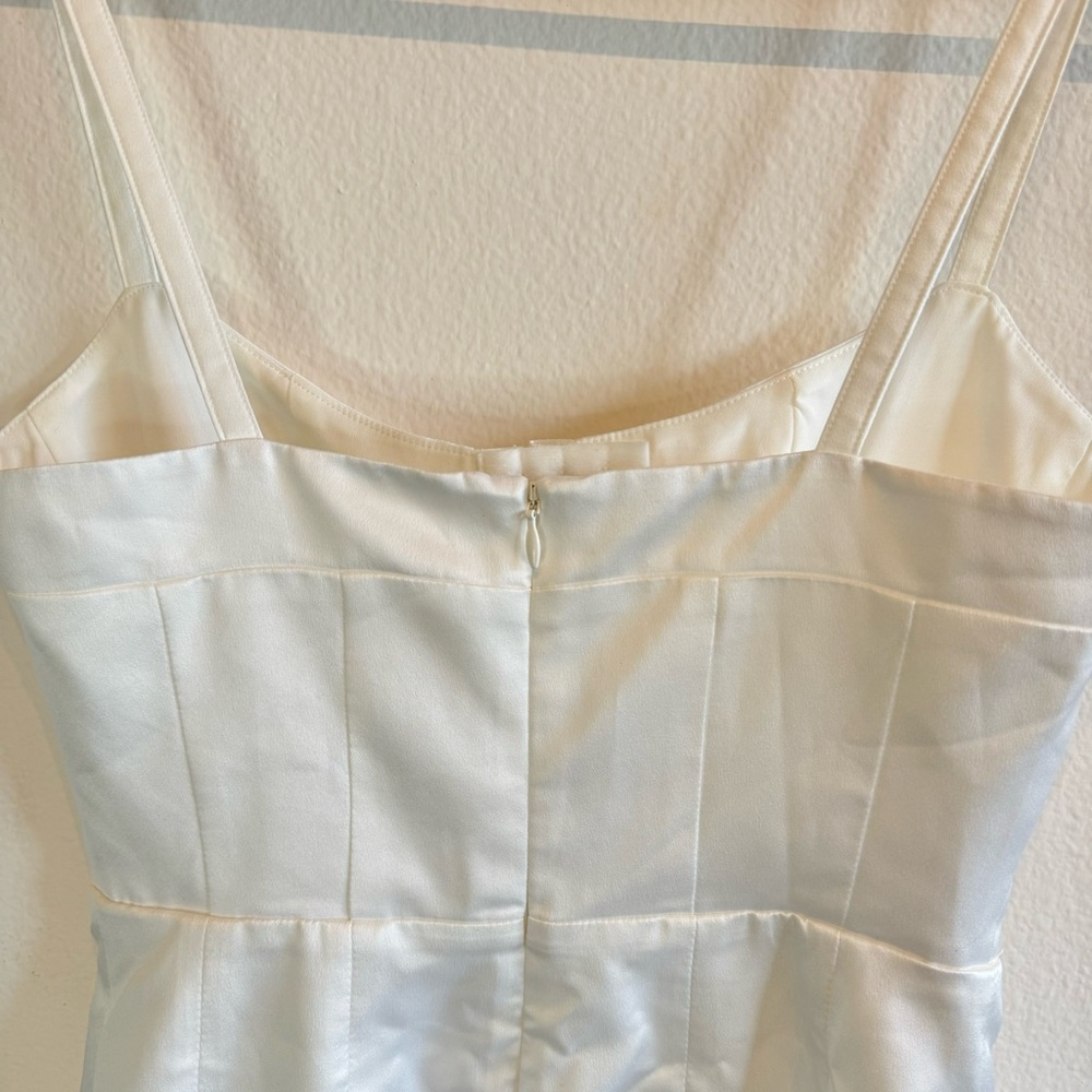 Lovers & Friends Troy Mini White Satin Dress XS - Picture 5 of 11
